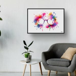 dream watercolour oversized fashion glasses waiting room