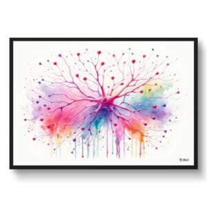 Pyramidal neurons Wall Art Print Watercolour Brain Cells Neurology Neurologist Medical Doctor Clinic Painting - Image 5