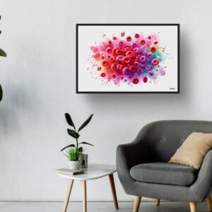 dream watercolour red blood cells waiting room 1