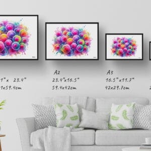 dream watercolour stem cells print size comparison 1