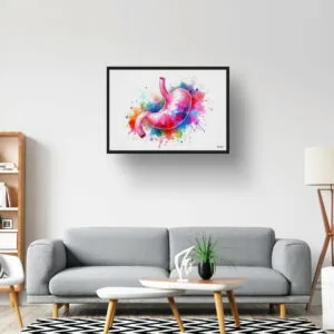 Stomach Wall Art Print Watercolour Digestive System Gastroenterology Medical Doctor Clinic Painting - Image 10