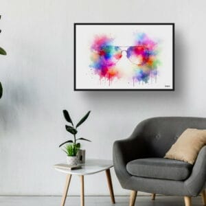 dream watercolour tall aviator glasses waiting room