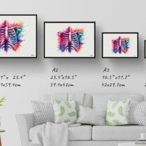 dream watercolour thorax print size comparison 1