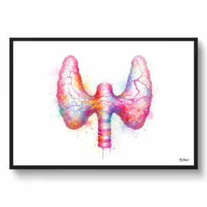 Thyroid gland Wall Art Print Watercolour Endocrinology Medical Doctor Clinic Painting - Image 9