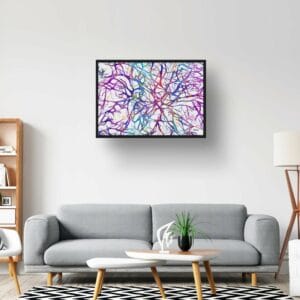 Neurons Anatomy Wall Art Print Watercolour Human Neural Network Medical Doctor Office Clinic Framed Painting - Image 6