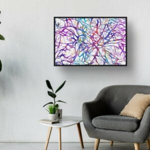 Neurons Anatomy Wall Art Print Watercolour Human Neural Network Medical Doctor Office Clinic Framed Painting - Image 7