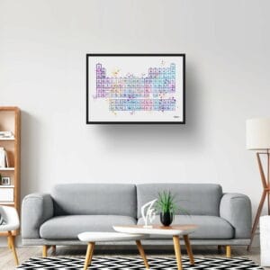 Periodic Table Of The Elements Wall Art Print Watercolour Chemistry Science Lab Wall Art - Image 6