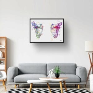 Scapula Anatomy Wall Art Print Watercolour Shoulder Blade Chiropractic Doctor Office Clinic Framed Painting - Image 6