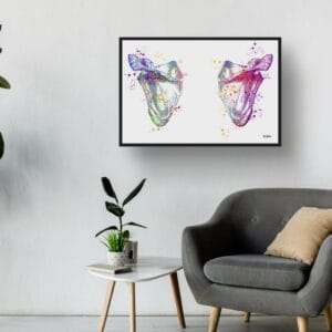Scapula Anatomy Wall Art Print Watercolour Shoulder Blade Chiropractic Doctor Office Clinic Framed Painting - Image 7