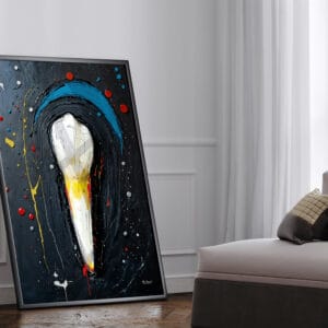 dental abstract expressionism canine angle view