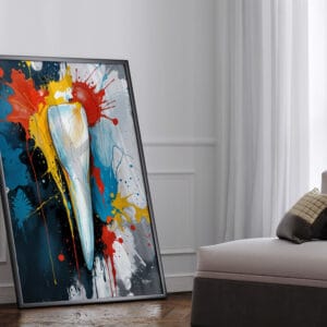 dental abstract expressionism incisor angle view