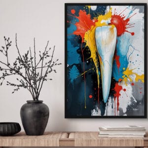dental abstract expressionism incisor front view lifestyle