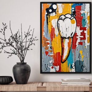 dental abstract expressionism pre molar front view lifestyle