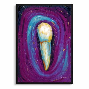 Midnight Impressionism Canine Print - Dentist Wall Art