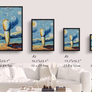 dental van gogh canine print size comparison