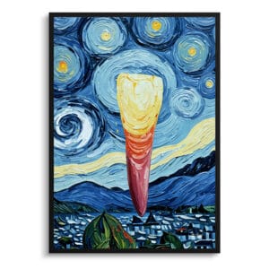 Impressionist Starry Night incisor Print - Dentist Wall Art
