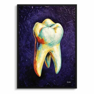 Impressionist Whirling Molar Print - Dentist Wall Art