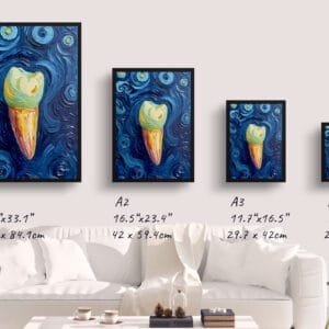 dental van gogh pre molar print size comparison