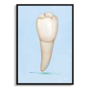 Whimsical Minimalism Blue Pre-Molar Print - Dentist Wall Art