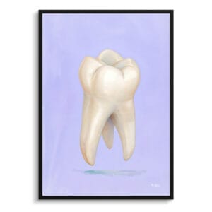 Whimsical Minimalism Lavender Molar Print - Dentist Wall Art
