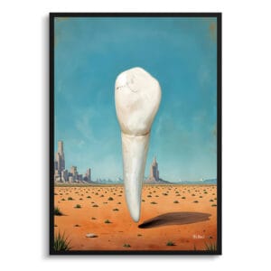 Surrealism Canine Desert Watch Print - Dentist Wall Art