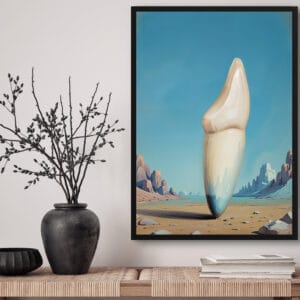 Surrealism Solitary Incisor Print - Dentist Wall Art - Image 3