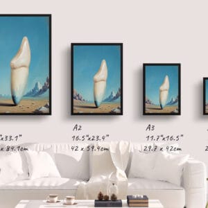 Surrealism Solitary Incisor Print - Dentist Wall Art - Image 4